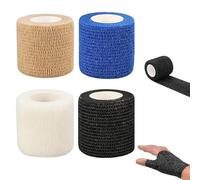 MEXRUMI 4 Rotoli Kinesiology Tape Bende Elastiche Autoadesive Bendaggio Coesivo Benda Coesiva Nastro Salvapelle Sportivo Per Il Supporto Articolare E Il Fissaggio Della Medicazione(4 Colori)