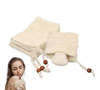 MEXRUMI 4 Sacchetti Di Sapone Biologico, Sacchetto Di Sapone Sisal, Sacchetto Di Sapone Naturale, Insaponatura E Asciugatura Del Sapone, Peeling, Massaggio, Sacchetto Di Sapone ， Sacchetto Di Sapone