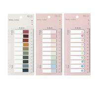 MEXRUMI 600 Pezzi Adesivi Segnapagina Segnalibri A Colori Con Righelli Etichette Indice Note Scrivibili Adesivi Pad Per Scrapbooking
