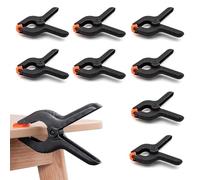 MEXRUMI 8 Pezzi Morsetti A Molla Da 7Cm Nylon Morsetti A Molla Pesanti Morsetti In Mussola Di Plastica Resistente Per Mussola Di Fondo Tela Carta Schermo Cromato Clip Resistente (Nero)