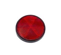 MEXWLOP 1 pz. Rettangolo Rotondo Ellisse Elfo Adesivo Riflettore Segnale di Sicurezza Posizione Posteriore Riflettente Bicicletta Caravan Camper Rimorchio Riflettore paraurti posteriore(Round-red)