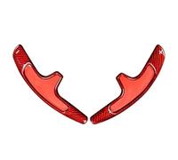 MEXWLOP 2 pezzi di estensione del cambio al volante dell'auto in fibra di carbonio rossa, for Porsche, 991, for Cayman 981 2013-2016 e for Carrera, Boxster Leva del cambio