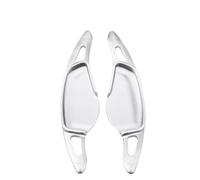 MEXWLOP 2 pezzi di estensione del volante in alluminio Paddle Shift Trim, for BMW, serie 5 G30 G38 7 G11 G12 X3 G01 X4 G02 M5 F90 2017 2018 Sostituzione del cambio al volante dell'auto(BLACK Silver)