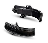 MEXWLOP 2 pezzi indicatore specchio ripetitore dinamico specchio ambrato indicatore di direzione acqua che scorre lampeggiante, for Suzuki, Jimny 2019-2020 Indicatore di direzione(Dynamic Smoked Case)