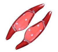 MEXWLOP 2 pezzi/paia di parti estensione del cambio volante dell'auto in fibra carbonio, for Hyundai, LA, for Festa 2019 2020 2021 Sostituzione del cambio al volante dell'auto(Rot)