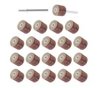 MEXWLOP 20-Piece Flap Wheel Kit for Rotary Tools, 3mm Shank Sanding Finishing Discs, for 80/120/180/240/320/600 Grit for Metal, Wood, Plastic(240 Grit)