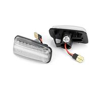 MEXWLOP 2x Indicatore luminoso di direzione laterale dinamico fumogeno, for 106 306 406 806 Expert, for Partner, for Citroen, Jumpy, for Fiat, Indicatore di direzione per auto(Crystal white)