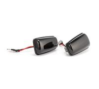 MEXWLOP 2x Indicatore luminoso di direzione laterale dinamico fumogeno, for 106 306 406 806 Expert, for Partner, for Citroen, Jumpy, for Fiat, Indicatore di direzione per auto(Smoked black)