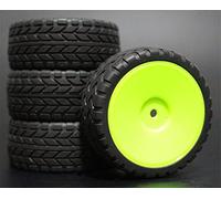 MEXWLOP 4 Pezzi 1/10 Pneumatici in Gomma RC Auto da Corsa su Cerchioni Strada, for HSP, for HPI, Parte Diametro 65mm 94123-94122 Pneumatici telecomandati ad Alta aderenza(901G-6017)