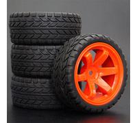 MEXWLOP 4 Pezzi 26mm gomme RC Cerchi Ruote esagonali 12 1:10, for HSP, for HPI, Sprint 2 Drift RS4 On Road 4WD Pneumatici telecomandati ad Alta aderenza(704-6017)