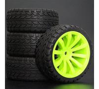 MEXWLOP 4 Pezzi 26mm gomme RC Cerchi Ruote esagonali 12 1:10, for HSP, for HPI, Sprint 2 Drift RS4 On Road 4WD Pneumatici telecomandati ad Alta aderenza(603-6017)