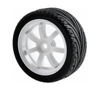 MEXWLOP 4 Pezzi Pneumatici con Impugnatura, for HSP, for HPI, 1/10 1:10 Auto da Corsa RC 9005-8010 Pneumatici telecomandati ad Alta aderenza(9005W-8010)