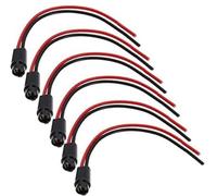 MEXWLOP 6 pezzi T5 LED cablato lampadina presa portalampada lampadina presa lampada estensione supporto accessori, for auto moto camion rimorchi DC 12V 11 cm Portalampada per faro