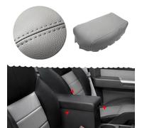 MEXWLOP Accessori auto Interni Console centrale Coperchio bracciolo Box Copertura in pelle Adesivo Trim, for DODGE, Nitro 2007 2008 2009 2010 2011 Grigio Copribracciolo per auto