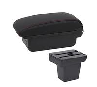 MEXWLOP Accessori for auto, for Land, for Rover, for Frelender 2 Scatola bracciolo for auto Parti interne Scatola portaoggetti for console centrale con USB Bracciolo per auto(BLACK A1 Red Line No Usb)