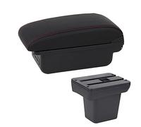 MEXWLOP Accessori for auto, for Land, for Rover, for Frelender 2 Scatola bracciolo for auto Parti interne Scatola portaoggetti for console centrale con USB Bracciolo per auto(BLACK B1 Red Line 3usb)
