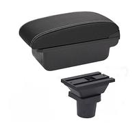 MEXWLOP Accessori for la modifica della custodia della console centrale for box bracciolo for auto con porta USB portabicchieri, for Kia, for Picanto Bracciolo per auto(BLACK A-black White Line)