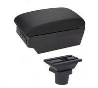 MEXWLOP Accessori for la modifica della custodia della console centrale for box bracciolo for auto con porta USB portabicchieri, for Kia, for Picanto Bracciolo per auto(BLACK C-black Black Line)