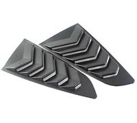 MEXWLOP Adesivo for copertura dell'otturatore laterale del finestrino dell'auto, for Ford, for Mustang, 2015-2020 Trim Vent Scoop ABS Fibra di carbonio Nero Accessori Feritoia posteriore Persiane Pers