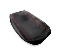 MEXWLOP Auto Interni In Pelle Microfibra Bracciolo Centrale Box Cover Adesivo Trim, for DODGE, Durango 2011 2012 2013 2014 2015 2016 2017 Copribracciolo per auto(Black with red line)