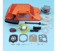 MEXWLOP Avviamento a strappo Carburatore Interruttore di arresto di aspirazione Kit diaframma carburatore, for Husqvarna, 268 272 XP Filtro olio carburante for motosega Kit interruttore per motosega