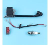 MEXWLOP Bobina di accensione On Off Stop Kill Switch Kit candela, for Husqvarna, 136 137 141 235 240 36 41 23 26 Parti di ricambio for motosega Kit interruttore per motosega