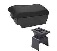 MEXWLOP Box bracciolo for auto Scatola portaoggetti for console centrale Car-styling con portabicchieri Accessori USB, for Peugeot, 307 Bracciolo per auto(BLACK E2 Black Line)