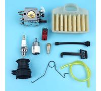 MEXWLOP Carburatore Filtro Aria Aspirazione Carburante Linea Olio, for Husqvarna, 362 365 371 372 372XP Motosega Candela Interruttore Asta Dello Starter Kit interruttore per motosega