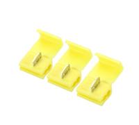 MEXWLOP Connettore di linea automatica Connettori for cavi a forma di T Terminali A crimpare Splitter Kit audio for auto Cavo di collegamento rapido Cavo del portellone posteriore(Yellow,20PCS)