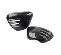 MEXWLOP Coperchio Laterale Batteria Moto Tappo carenatura Sinistro e Destro Fibra di Carbonio Nero ABS, for T100 Nero 17-23 1 Paio Copertura Laterale della Batteria della Motocicletta