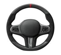 MEXWLOP Coprivolante for auto, for BMW, for G30 G31 G32 G20 G21 G11 G12 G14 G15 G16 X3 G01 X4 G02 X5 G05 X7 G07 Nero antiscivolo Coprivolante per auto(BLACK Blue Thread)