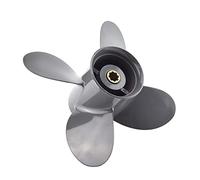 MEXWLOP Elica fuoribordo 8hp 9.9hp 10hp 15hp 20hp 9 1/4 * 10 Motore for Barca 4 Pale Vite in Alluminio 8 scanalature Parte Motore Marino Elica per Barche