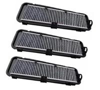 MEXWLOP Filtro abitacolo a carbone attivo Aria esterna per auto 4Gd819343, per, per A6 C7 2011-2019 1.8T 2.0T, per A7 2015-2019 filtro dell'aria interno(BLACK 3 Pack B Style)