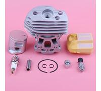 MEXWLOP Filtro aria pistone cilindro, for motosega Husqvarna 545 550XP, for candela anello valvola di decompressione JONSERED CC2252 W Kit pistone motosega
