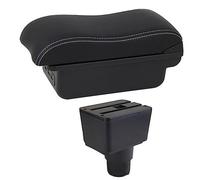 MEXWLOP For Ford, Ecosport, 2018-2021 Box bracciolo auto Dettagli interni Retrofit Scatola portaoggetti centrale Accessori console Bracciolo per auto(BLACK C2 White Line)