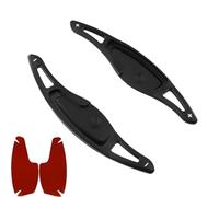 MEXWLOP For Genesis, G80 Sport 2017 2018 2019 2020 Adesivi for cambio automatico del volante dell'auto, lega di alluminio Sostituzione del cambio al volante dell'auto(Schwarz)
