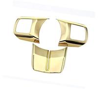 MEXWLOP , for Jeep, Wrangler, for Patriot, for Compass, for Cherokee dal 2011 in Poi, Adesivi for Copertura Decorazione Volante Interno Auto ABS Adesivo per Rivestimento Volante(Gold)