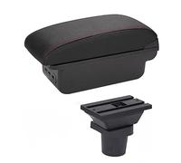 MEXWLOP For Kia, for Picanto Box bracciolo Console centrale Custodia portaoggetti Accessori for la modifica con porta USB portabicchieri Bracciolo per auto(BLACK B-black Red Line)