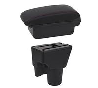 MEXWLOP For Kia, for Picanto Scatola portaoggetti for console centrale con bracciolo con accessorio USB for styling auto interno Bracciolo per auto(BLACK B1 Red Line)