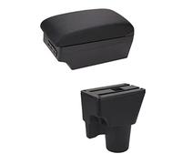 MEXWLOP For Kia, for Picanto Scatola portaoggetti for console centrale con bracciolo con accessorio USB for styling auto interno Bracciolo per auto(BLACK E1 White Line)