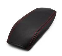 MEXWLOP For Kia, Sportage 2011 2012 2013 2014 2015 2016 Center Console Bracciolo Box Cover FAI DA TE In Pelle Microfibra di Protezione Pad Copribracciolo per auto(Black-red line)