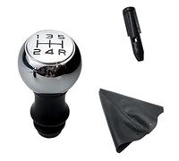 MEXWLOP For Peugeot, 206 207 307 308 408, for Citroen, C2 C3 C5 for Picasso for Elysee for Sega Pomello del cambio Ghetta Boot Manicotto adattatore Pomello del cambio(BLACK Chrome Black)