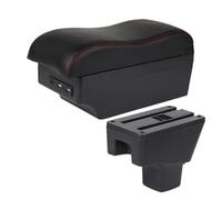 MEXWLOP For Sx4 2006-2018 Car Center Center Console portaoggetti bracciolo con accessori interni USB Accessori auto Bracciolo per auto(BLACK C1 Red Line 7usb)