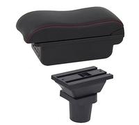 MEXWLOP For Toyota, for Aqua Car Bracciolo Box Car Center Console Storage Box Accessorio bracciolo USB Bracciolo per auto(BLACK C2 Red Line)
