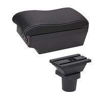 MEXWLOP For Toyota, for Aqua Car Bracciolo Box Car Center Console Storage Box Accessorio bracciolo USB Bracciolo per auto(BLACK E2 White Line)