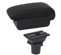 MEXWLOP For Toyota, for Aqua Car Bracciolo Box Car Center Console Storage Box Accessorio bracciolo USB Bracciolo per auto(BLACK C1 Red Line)