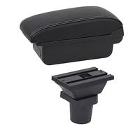 MEXWLOP For Toyota, for Aqua Car Bracciolo Box Car Center Console Storage Box Accessorio bracciolo USB Bracciolo per auto(BLACK B1 White Line)