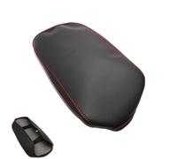 MEXWLOP For VW, 2014 2015 2016 Interni auto in pelle microfibra Center Console Coperchio Bracciolo Box Cover Protezione Trim Copribracciolo per auto(C red line)