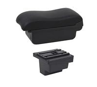 MEXWLOP For VW, for, scatola bracciolo bracciolo in pelle console centrale portabicchieri scatola bracciolo accessorio for auto ricarica USB Bracciolo per auto(BLACK B2 Black Line)