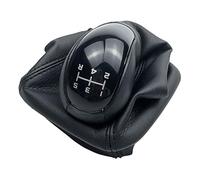 MEXWLOP For, W168 Classe A 1997-2004 Leva del pomello del cambio in pelle nera Ghetta del cambio Custodia Collare Pomello del cambio(BLACK 5 Speed 12345r)